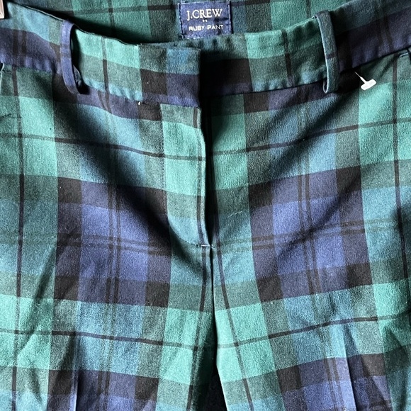 J.CREW Ruby Full Length Pants in Black Watch Tartan Plaid NWT Size 2 - Picture 5 of 7